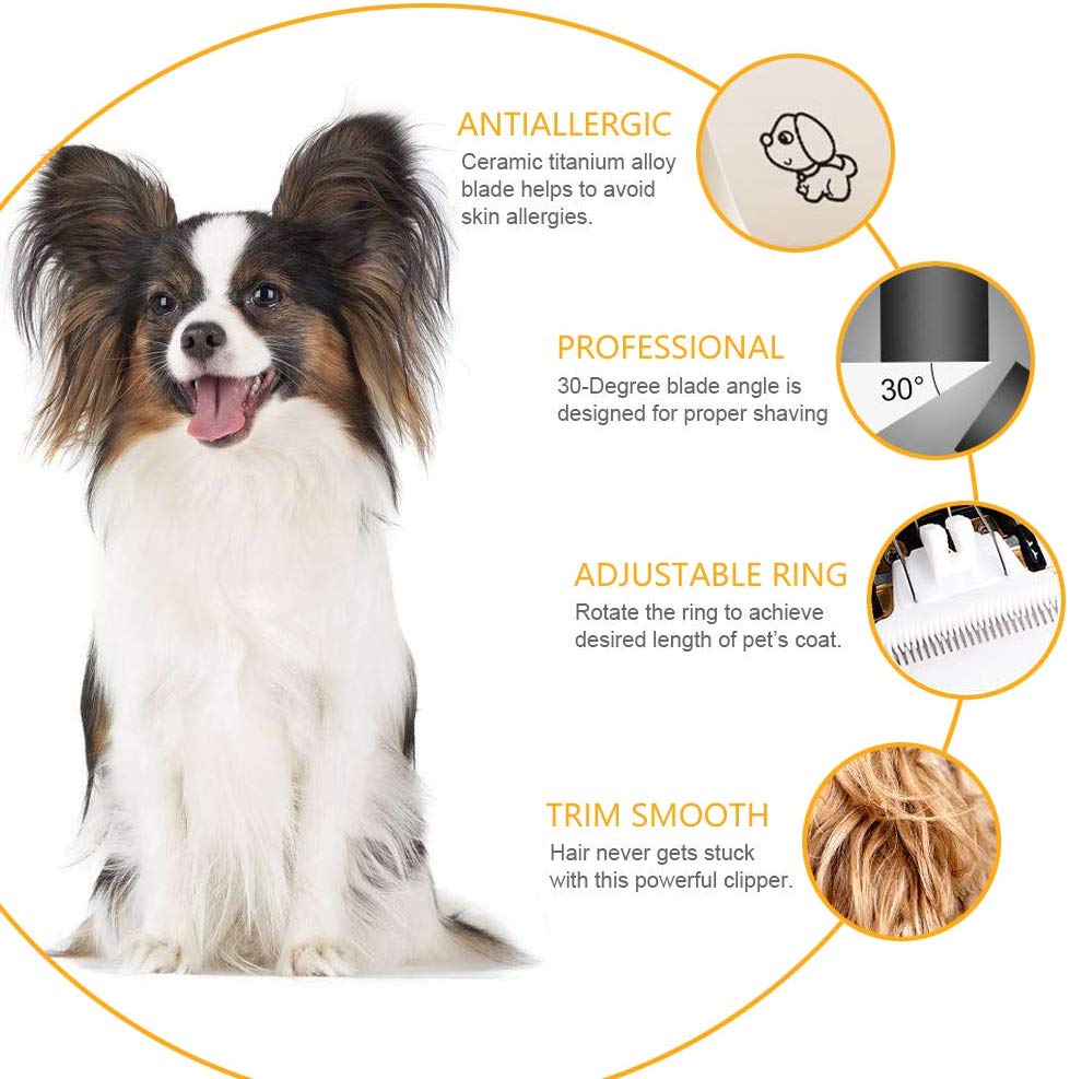 Elektrische Hond Haar Trimmer Usb Opladen Huisdier Tondeuse Oplaadbare Low-Noise Kat Hair Remover Grooming Haar Snijder Machine