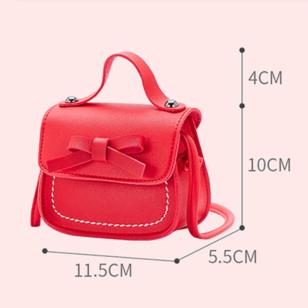 Brand Toddler Baby Messenger Bags Children Kids Girls Princess Shoulder Bag Handbag Solid Bowknot Princess Coin Purses