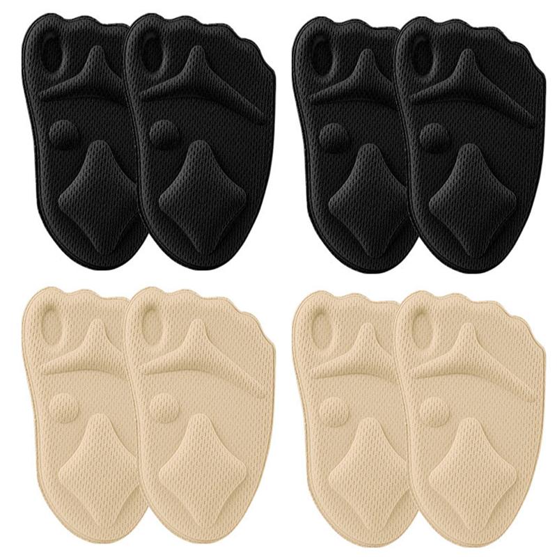 4 Pairs Ademend Non-Slip Half-Size Pad Hoge Hakken Anti-Pijn Voetzool Pad Voor Reizen werken Thuis