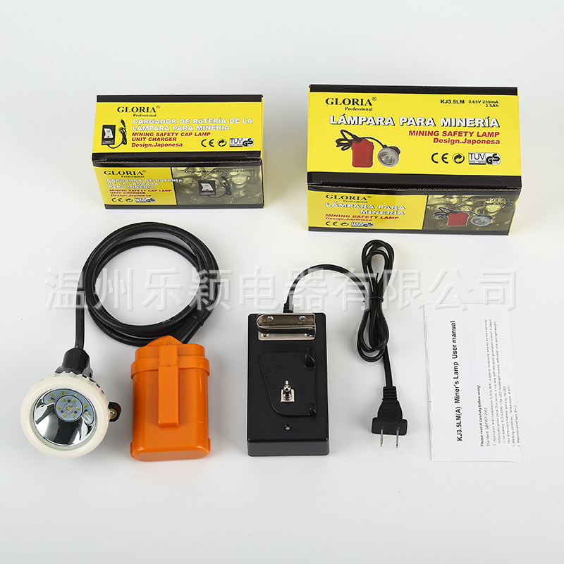 Bezwybuchowa lampa LED Lion Bateria z ładowarką Lampa górnicza KL2LM Górnicza latarka czołowa KJ3.5LM 3500Lux