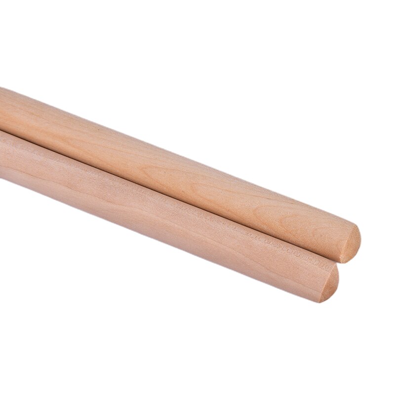 2Pcs Light Weight Endearing Music Band Maple Wood Oval Tip Drum Sticks Percussion Instruments Parts Accessories