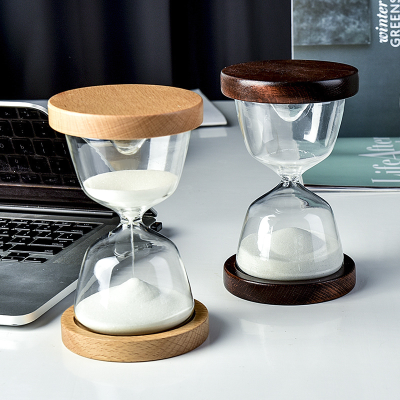 Sablier en bois et verre, 15 Minutes, horloge de sable, Style nordique, beau, , ornement de bureau, maison, pour enfants, minuterie de sable