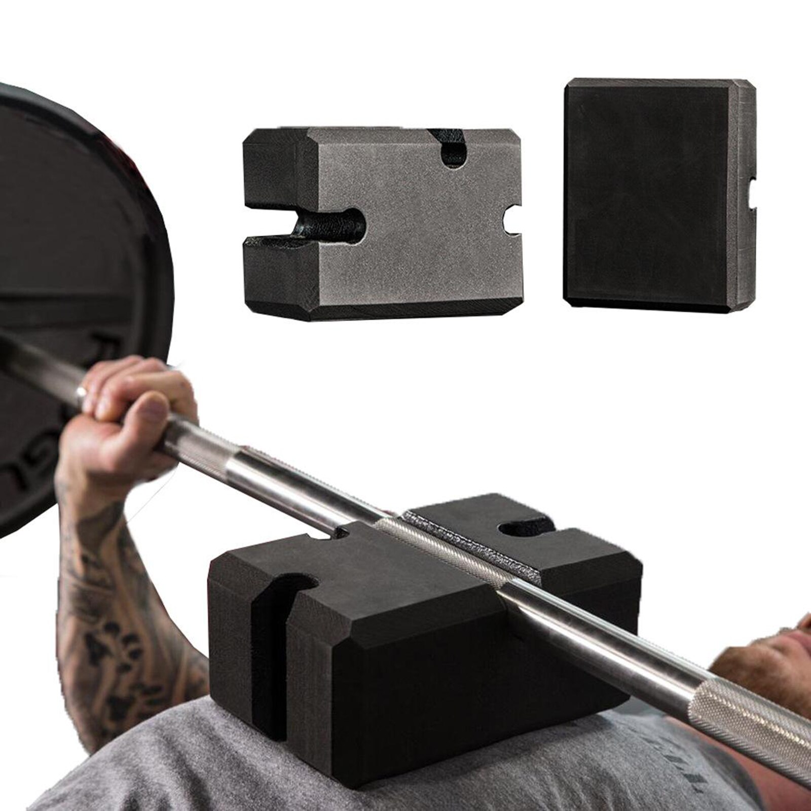 EVA Bench Press Block Gym Fitness Body Shaping Workout Exercise Benching Grip Height Adjuster Barbell Deep Squat Training Pad