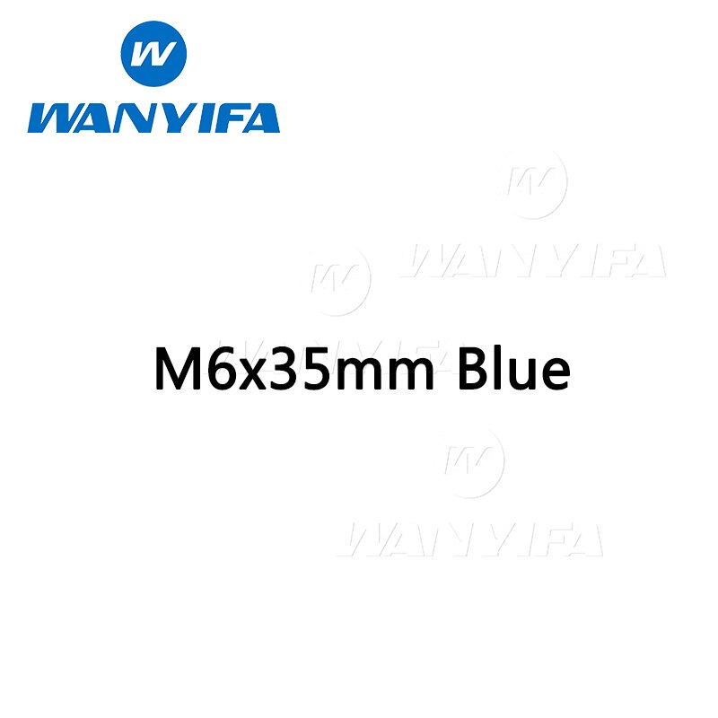 Wanyifa Titanium Ti Bolt Screw Conical Tapered Head Bolt for Bicycle Headset M6 x 20 25 30 35mm: M6x35mm Blue