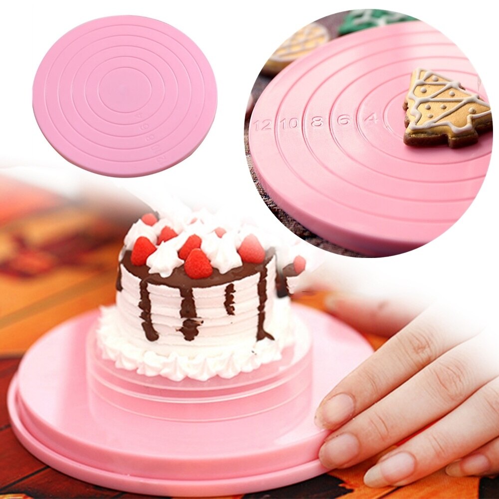 DIY 360 bandeja giratoria para decoración de pasteles soporte plataforma moldes para decorar pasteles herramientas Mini pastel galletas decoraciones