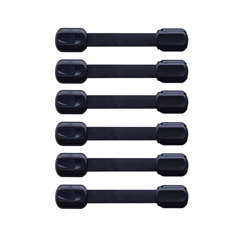 TUSUNNY 6 Pcs Magnetic Children Safety Drawer Lock Limiter Infant Baby Drawer Latch Cabinet Protection Security Invisible Locks: black 6pcs