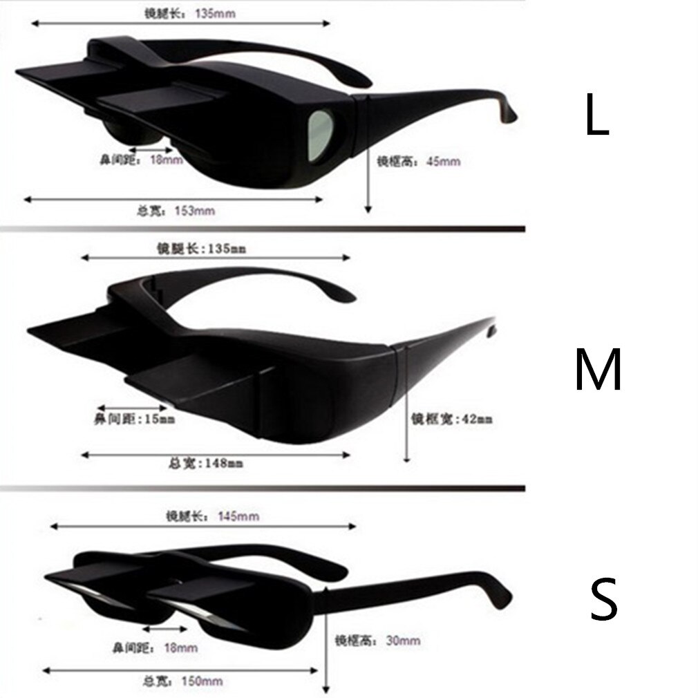 Lazy Prism Eye Glasses Lying Down Bed Horizontal Watching TV Reading Bed Prism Glasses Lazy Spectacles Glasses Lie Down