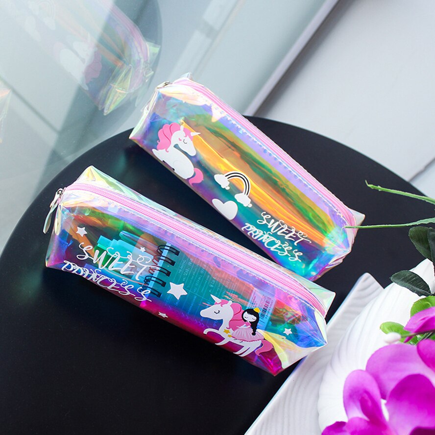 Pencil Cases Unicorn Estuche Escolar Kawaii School Supplies Transparent Trousse Scolaire Cute Pencil Box Piornik Pencil Case