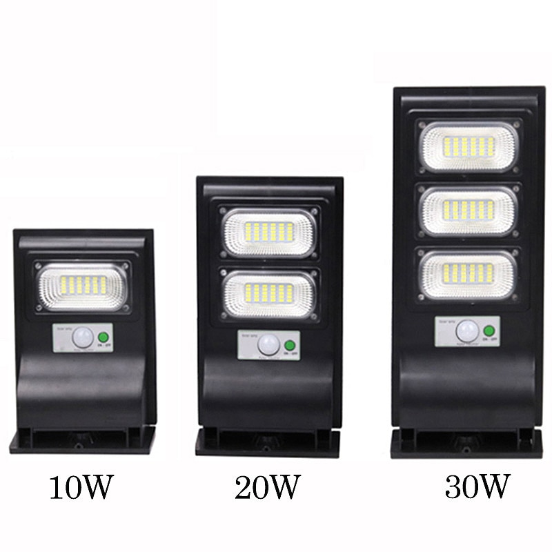 LED solar street light PIR Motion Sensor outdoor Wall Light with pole Adjustable Waterproof IP65 30W Yard Path Home Garden Lamp