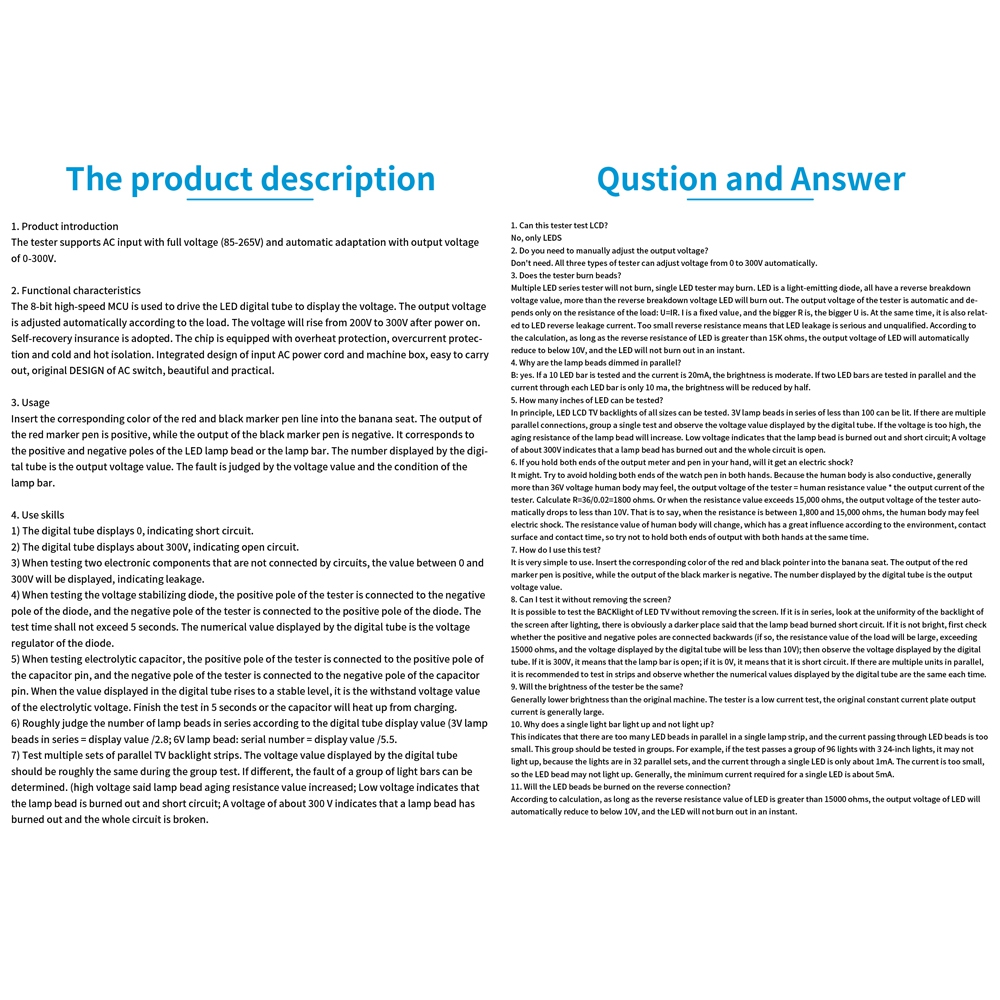 Led Lamp Led Tester 12W Tv Led Backlight Tester Multipurpose Led Strips Kralen Test Tool Meetinstrumenten Voor Led licht