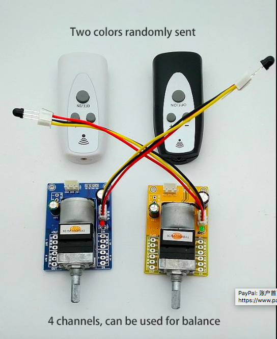 Placa de Control de volumen con Control remoto por infrarrojos HiFi, amplificador APLS, preamplificador, potenciómetro de Motor, ajusta el módulo de volumen: Naranja