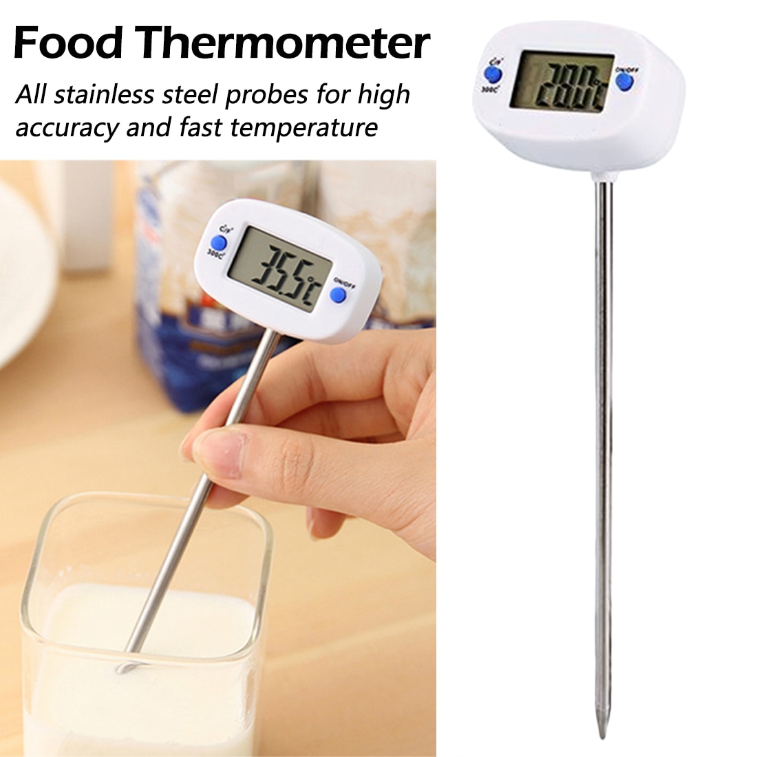 Keuken Koken Thermometer Elektronische Digitale Vloeibare Barbecue Thermometer TA288 Pin Vorm Digitale Temperatuur Test Tool