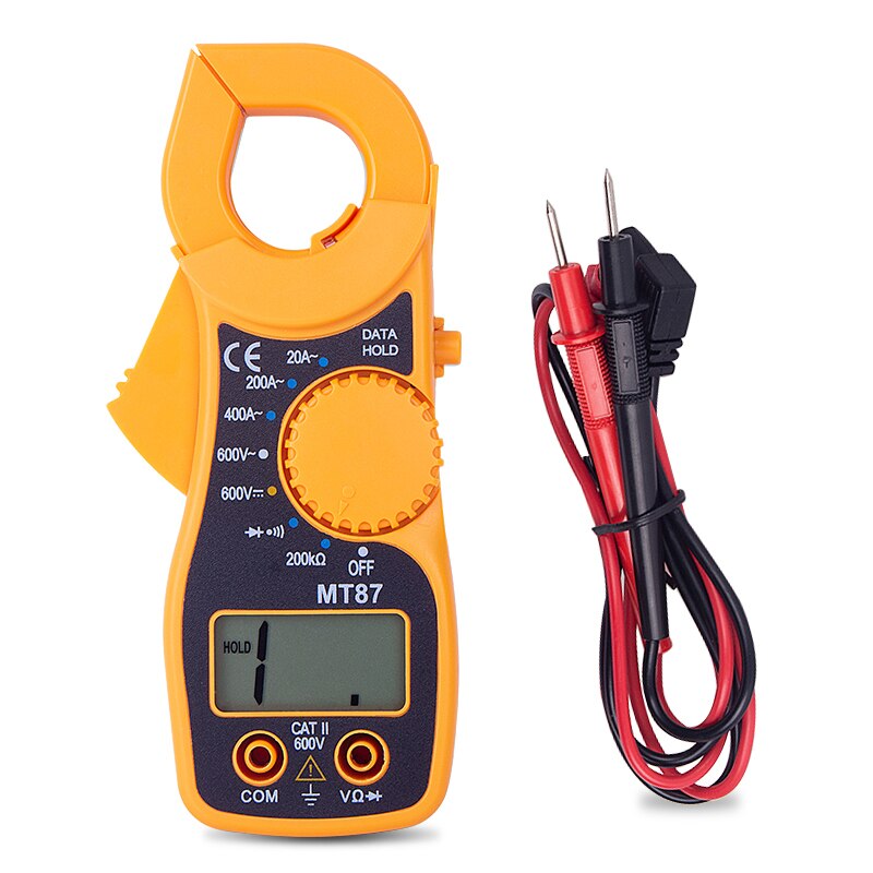 Multimeter digitalt klemmemeter dc ac tang amperemeter dc strømklemme meter multimetre kontinuitetstest måling