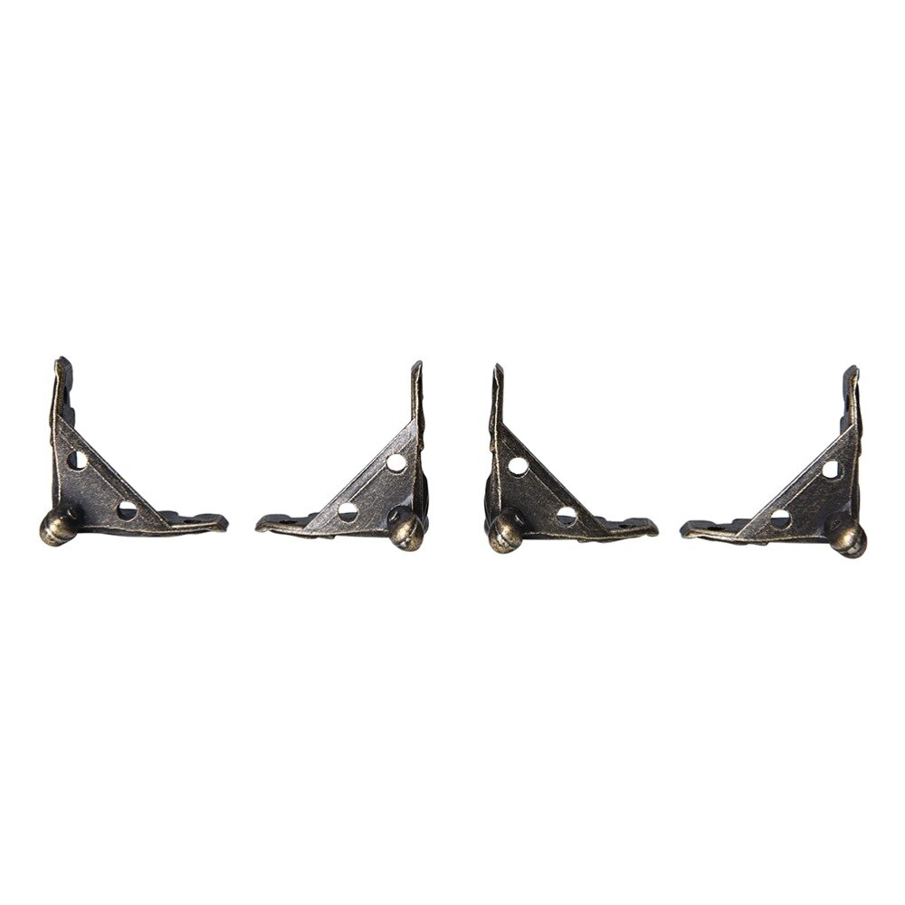 Jern træ kuffert æske hjørner beslag antik smykke æske etui dekorativt hjørne beskytter vagt 4 stk/parti 36 x 20mm