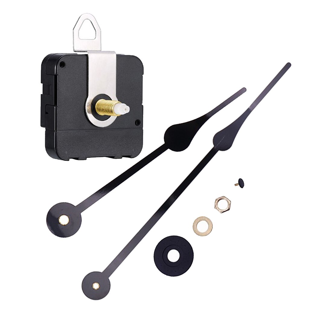 Silent Large Wall Clock Quartz Clock Movement Mechanism Hands Wall Clock Repair Tool Parts Kit Set DIY Black