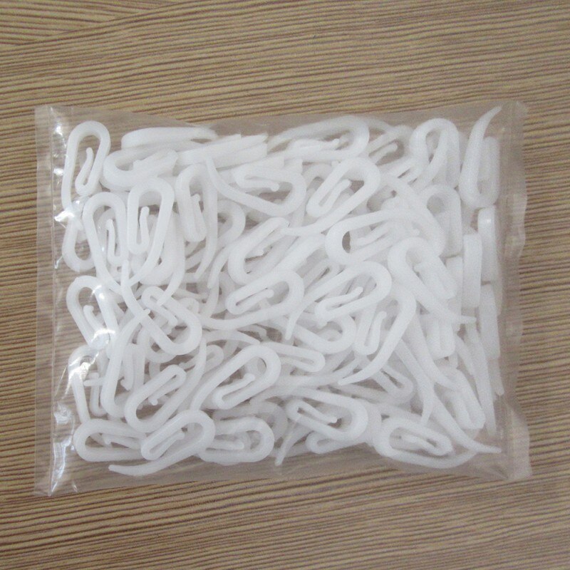Pangda 50 Stuks Gordijnrail Gliders - Witte Plastic Haken Voor Gordijnen & Douche
