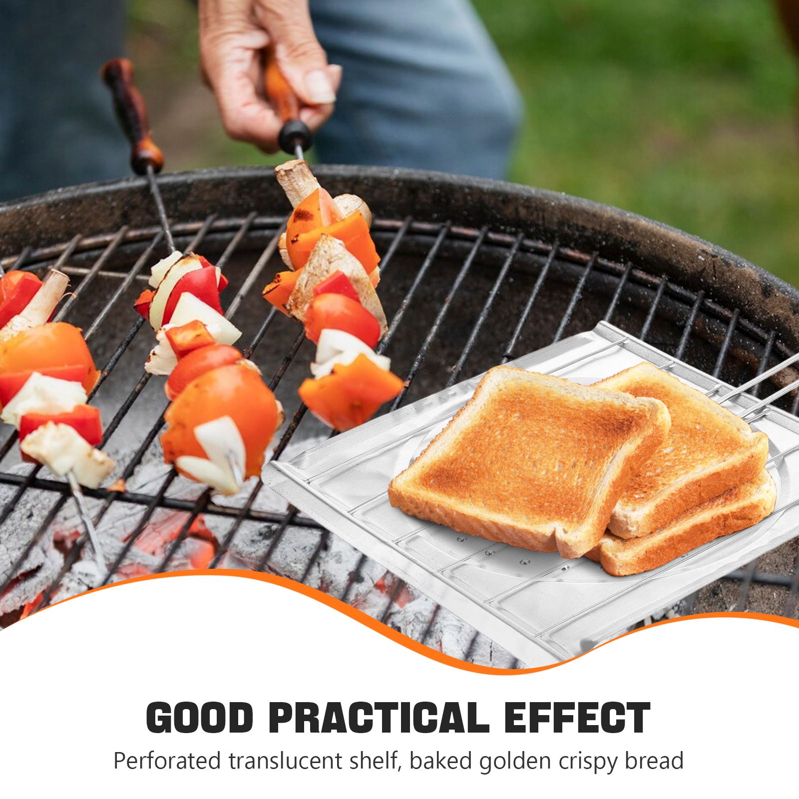 Grille-pain de camping pour poêle à gaz, plateau de friteuse à Air en acier inoxydable, four Arepa Toster, accessoires de gril de barbecue