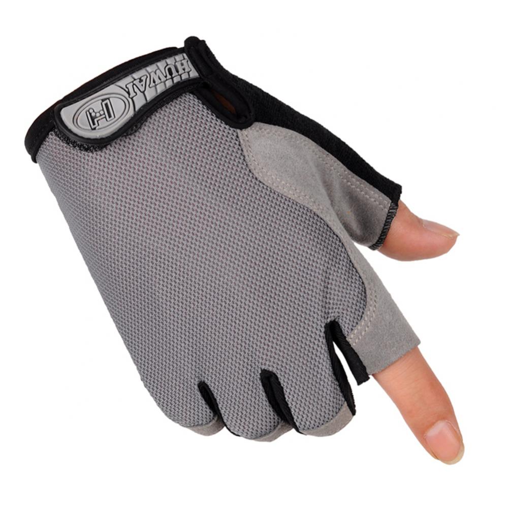 Verão masculino/feminino luvas de fitness ginásio levantamento de peso ciclismo yoga musculação treinamento fino respirável antiderrapante metade dedo luvas: L / Branco