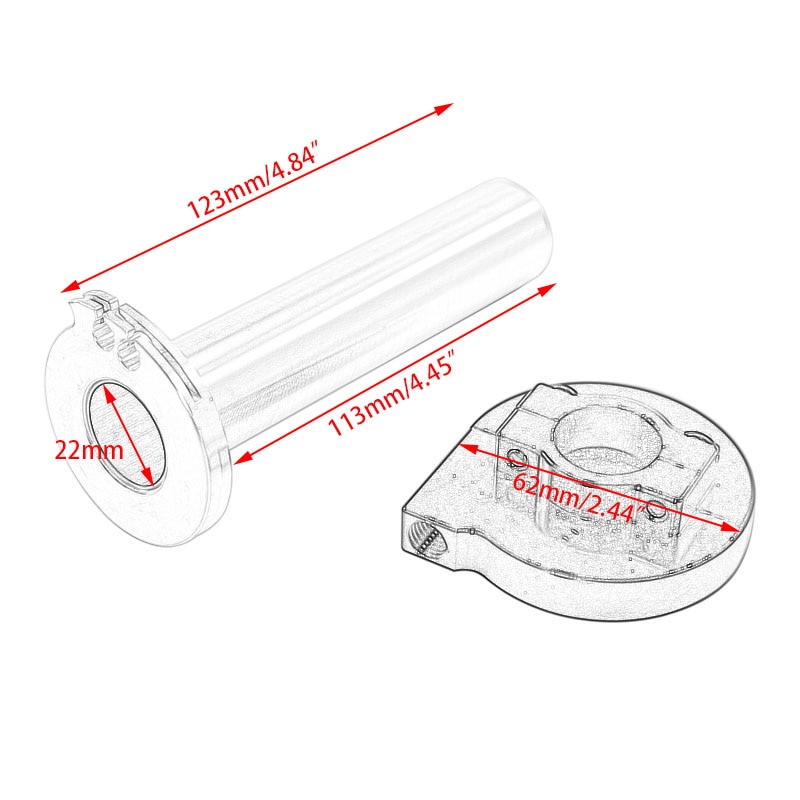 Motorfiets Onderdelen Throttle Grips Settle & Twist Gas Gashendel Dirt Pit Bikes ATV UTV 50-160cc 7/8 ''22mm handbar