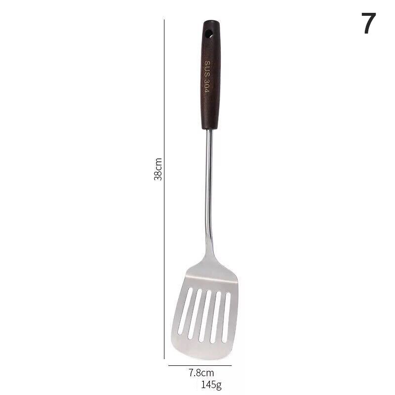 1pcs Kitchen Tools Set Stainless Steel Cooking Tools Utensils Set Kitchen Gadgets Accessories Soup Spoon Spatula: A7