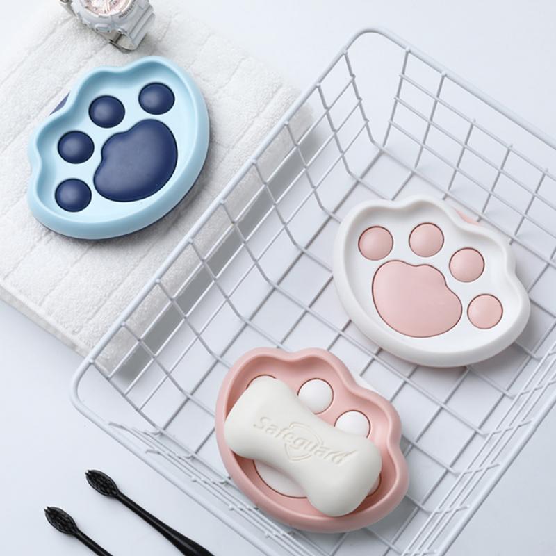 Zeepbakje Kat Poot Zeepkist Afvoer Zeep Houder Douche Zeephouder Schotel Opslag Plaat Lade Keuken Badkamer Benodigdheden Zeep container