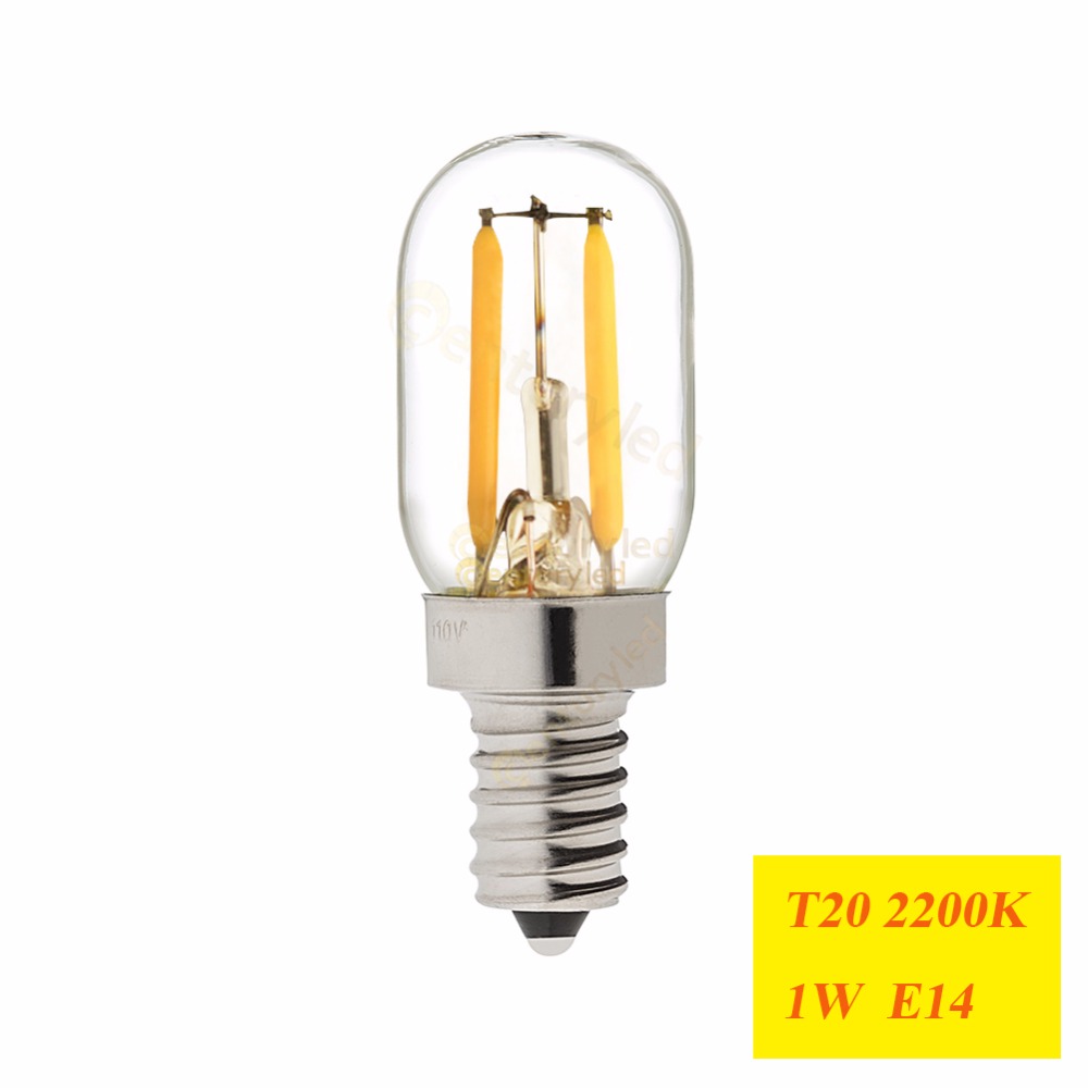 Grensk  t20 led glødetrådspære  g9 led 1w 2w e12 e14 110v 220v varm 2200k varm hvid 2700k dæmpbare lysekrone led vintage lys