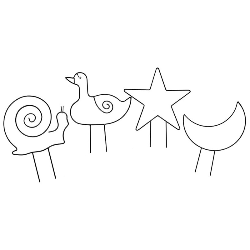 4 Pieces Plant Climbing Rack Indoor Outdoor Potted Plants Holding Bracket Durable Garden Patio Yard Balcony Accessories K0AB