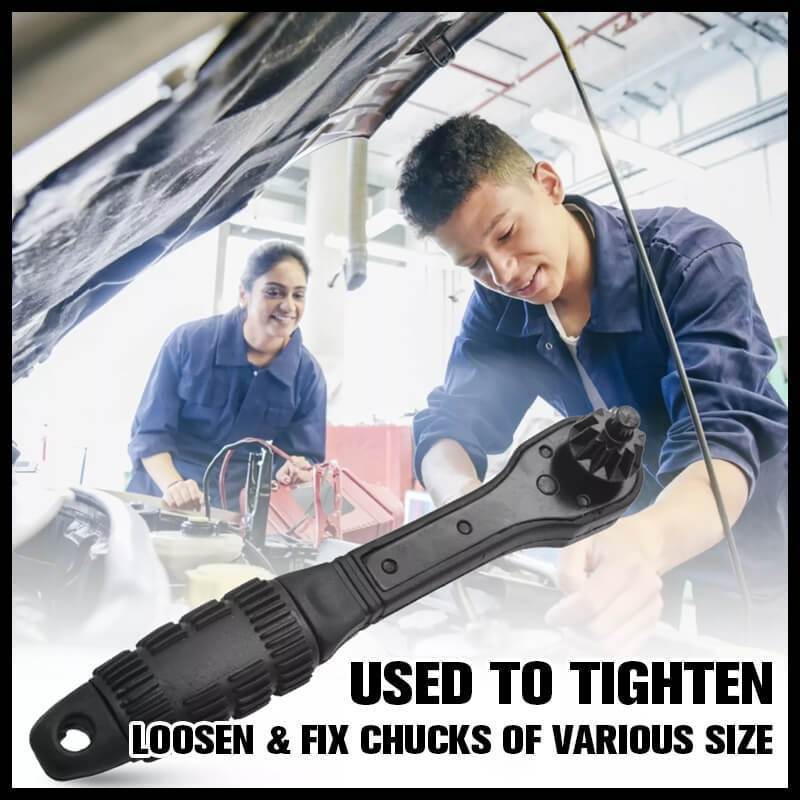 2 in 1 Drill Chuck Ratchet Spanner Two-way quick ratchet Two-ended dual purpose spanners Hardened