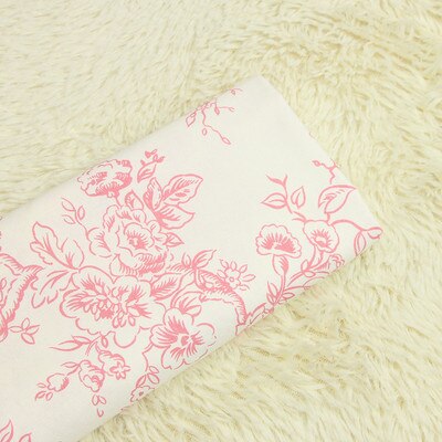 Demi-mètre 100% coton toile tissu grossier avec impression Europe du nord, fait à la main bricolage sac canapé oreiller tissu à coudre T620