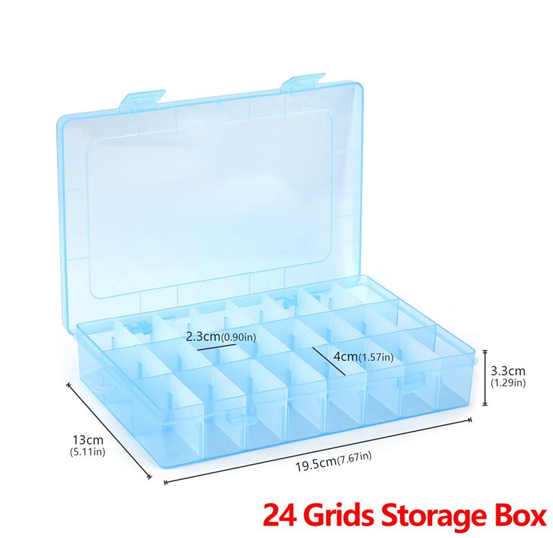 42-Achsen-Nähgarn-Kasten, Spulen, Aufbewahrungskoffer, transparente Nadelspule, 24 Gitter, Organizer, Haushalt, DIY, Nähzubehör