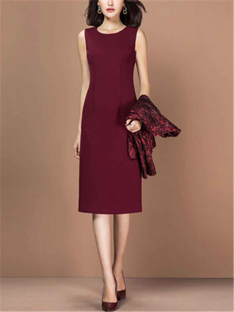 Women's Office Wear Dress Suits Burgundy Slim Suit Jacket 2 Two Pieces Set Outfit Business Clothes Female Plus Size