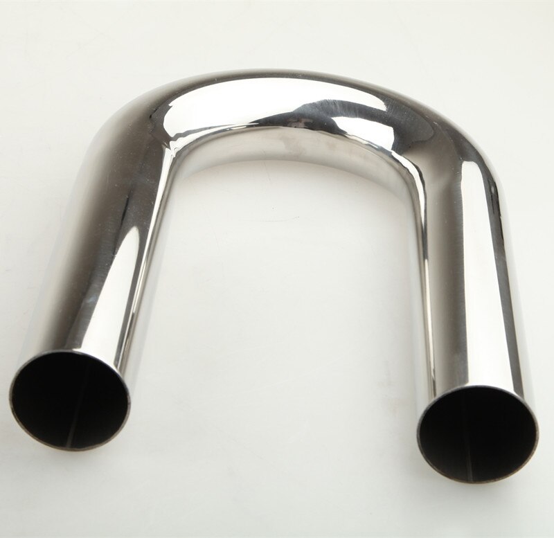 Stainless Steel Bend Pipe Exhaust Mandrel Degree 15 45 90 135 180 Straight L=610mm: 180 Degree 2.25 inch