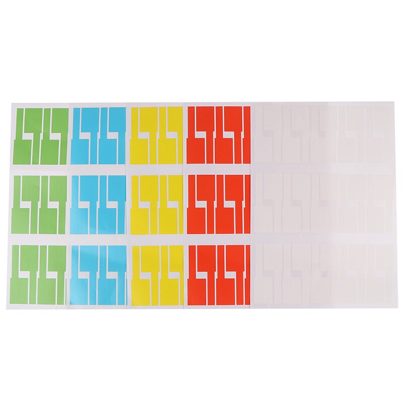 30 stk / ark selvklæbende kabelklistermærke vandtæt identifikation farverige tags 8.4 x 2.6cm