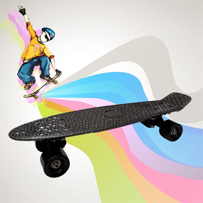Penny Board Flexible Plastic Cruiser Board Mini Skateboards For Beginners Or with High Rebound PU Wheels 1
