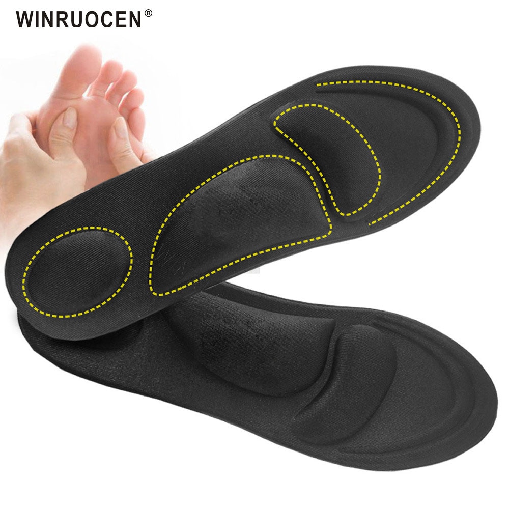 Winruocen 4D Arch Ondersteuning Orthopedische Inlegzolen Zachte Memory Foam Massage Voet Voeten Care Pads Voor Mannen Vrouwen Zool Schoen Insert pads