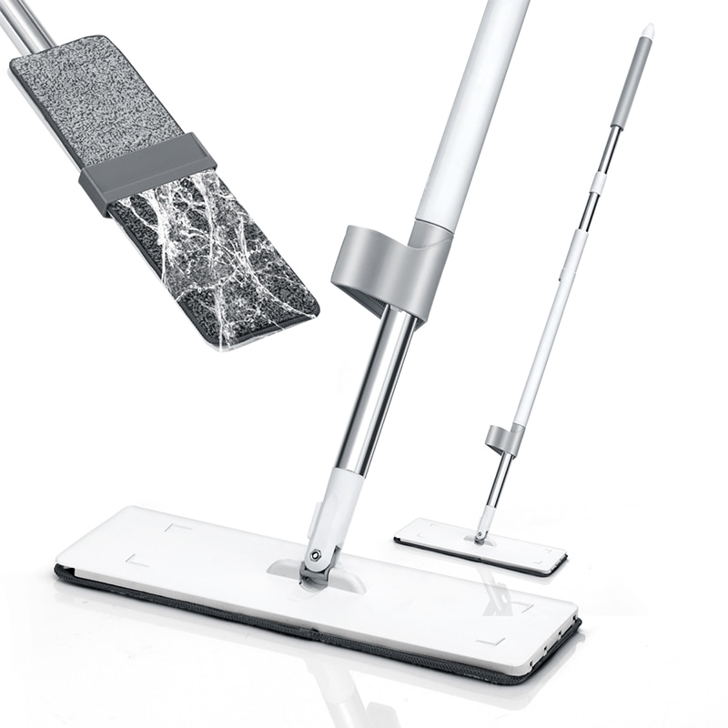 Microfiber Mop Floor Cleaning System Hardhouten Vloer Mop Met 2 Wasbare Pads Perfect Cleaner Voor Hardhout, laminaat & Tegelvloer