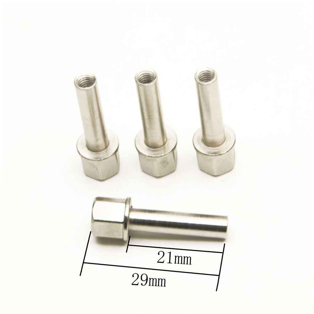 Yeahrun 4 Stks/set Metalen Moeren Voor 1/10 Rc Auto 12Mm Wiel Hub Hex Drive Adapter Extension 15Mm/20Mm/25Mm: 25mm