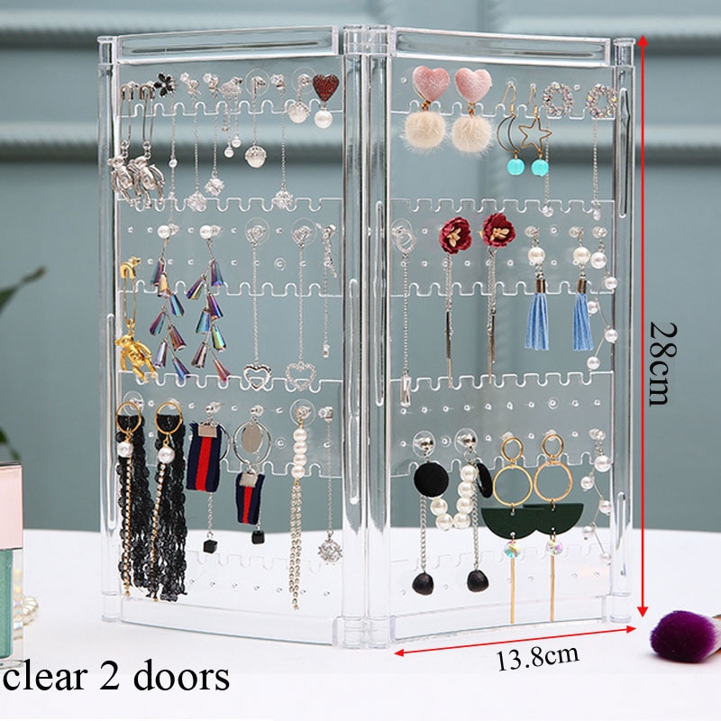 Acrylic Jewelry Organizer - 28cm Height - 13.8cm Width - Necklaces Earrings Display Rack