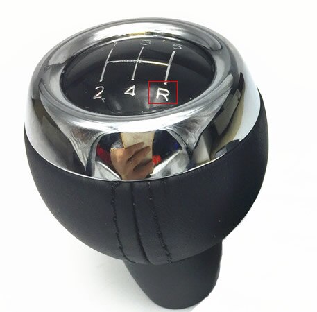 auto parts Car personality gear rod Shift Lever Manual gearbox Universal 5 gear manual shift head racing gear lever: Silver