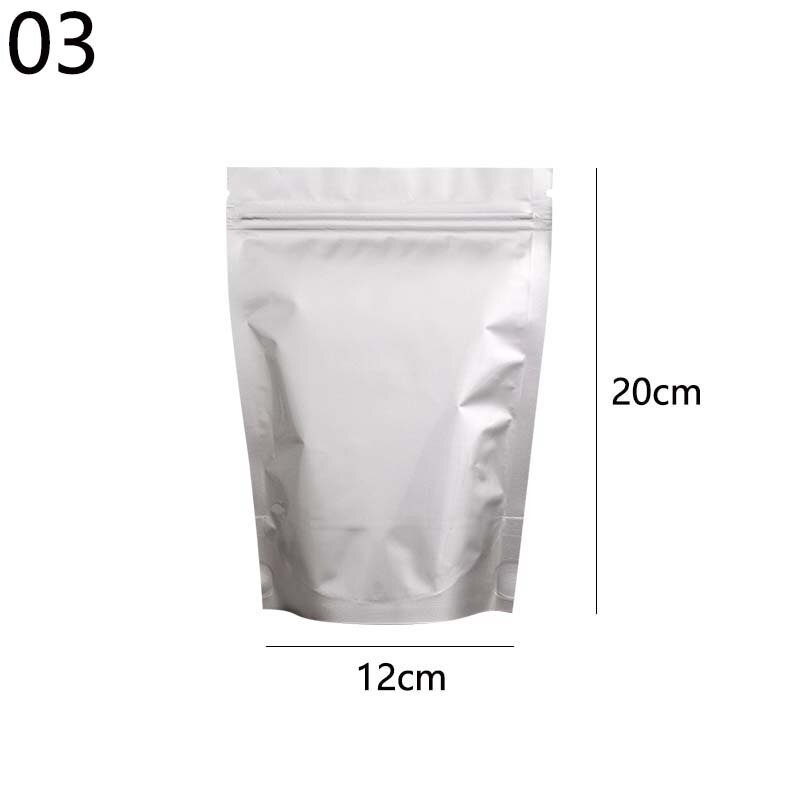Aluminium Folie Zip-Lock Beutel Wiederverschließbaren Candy Beutel Verpackung Liefert Selbst-abdichtung Lebensmittel Lagerung Tasche Dicke: 12x20cm