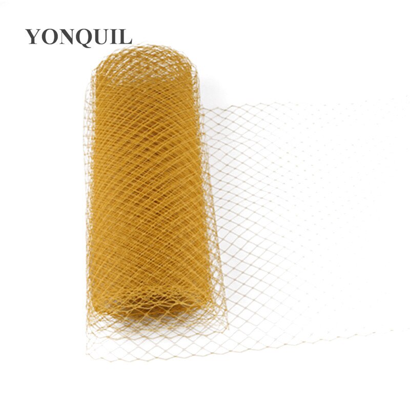 Turkis  or 26 färger 10 " (25cm)  fågelbur slöja mössan hatt slöja gör-det-själv-tillbehör bröllopsfascinator bröllopsnät: Guld-