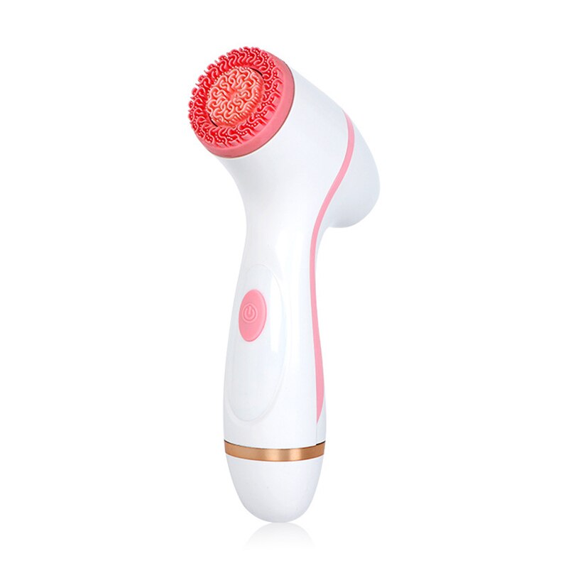 Brosse nettoyante visage Spin brosse ensemble système de Spa du visage pour le nettoyage en profondeur de la peau enlever les points noirs: red