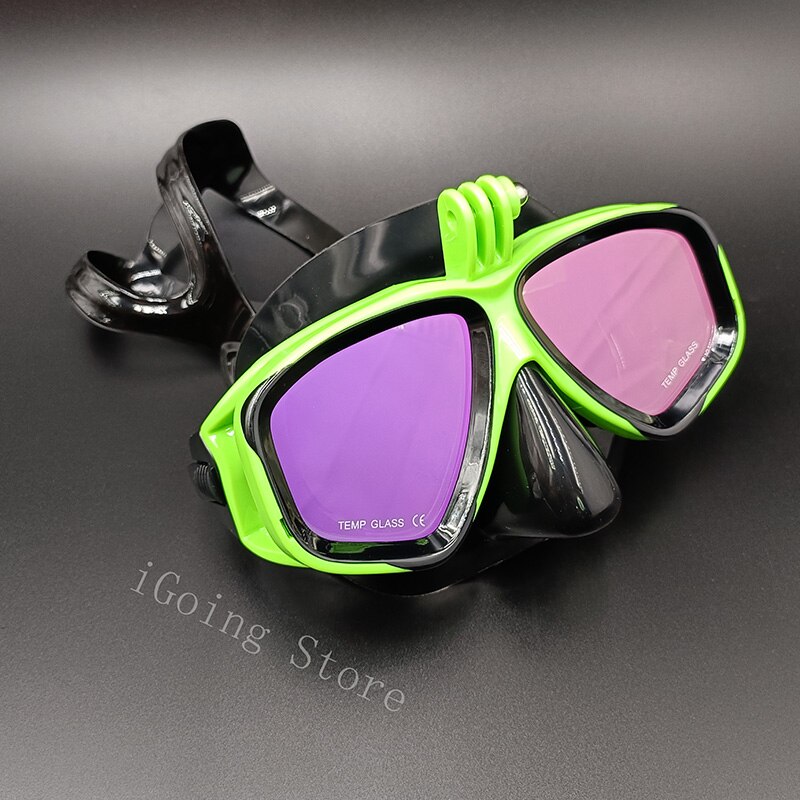 Professionele Spiegel Lens Duikbril Set Anti Fog Goggle Met Snorkel Glazen Verstelbare Riem Voor Vrouwen Mannen Volwassen Zwemmen Masker