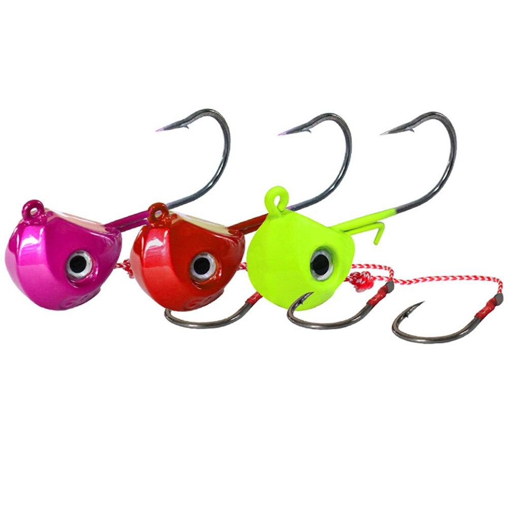 Iso jigi vieheet 40g 60g 80g 100g metallipää jigit kalastuskoukut yksikoukulla pesca tarvikkeet vene merikalastusvälineet