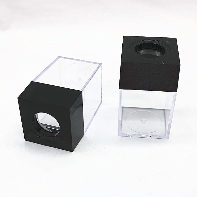 Caja de Clip de papel cuadrado, Cartucho de reciclaje, soporte magnético de Clip de papel negro, suministros de oficina, Porta Clips, Dispensador