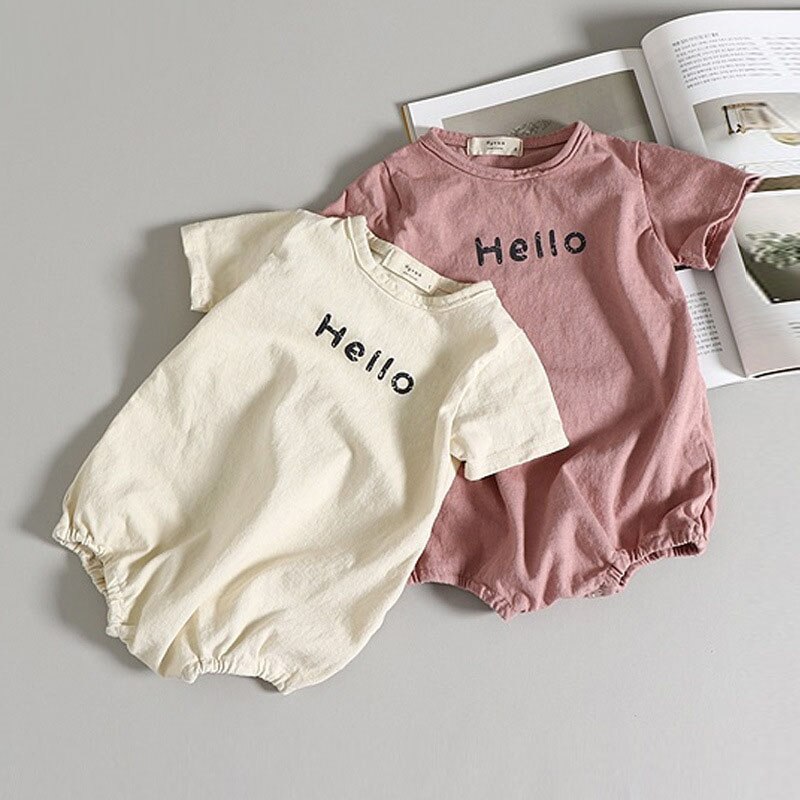 Milancel Zomer Koreaanse Stijl Baby Body Brief Print Jongens Meisjes Jumpsuits Leuke Baby Kleding
