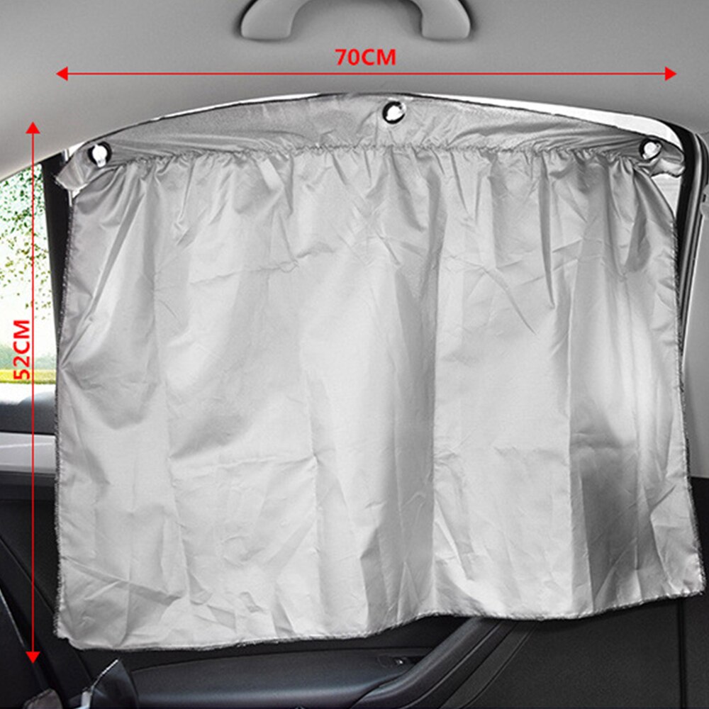 2Pcs Car Side Window Sunshade Curtains Auto Windows Sun Visor Blinds Cover Adjustable 70x47CM