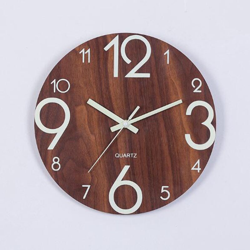 Digital Number Wall Clock DIY 3D Silent Clock Glow Dark Acrylic Luminous Hanging Clock Acrylic Brief Quiet DIY Wall Clock Modern: C
