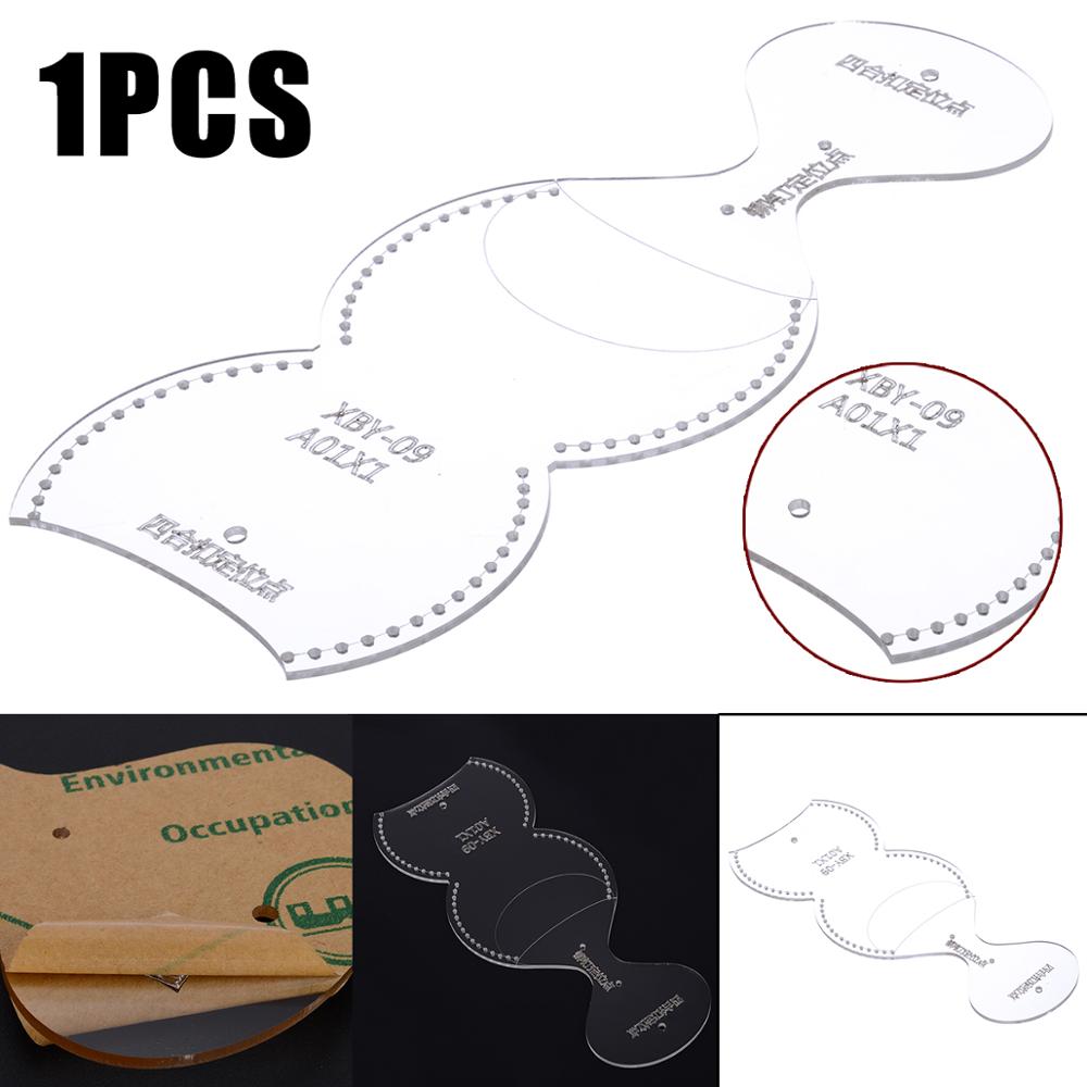 Leathercraft Coin Purse Mini Wallet Template Clear Acrylic Leather Pattern Template Stencil Sewing Craft DIY