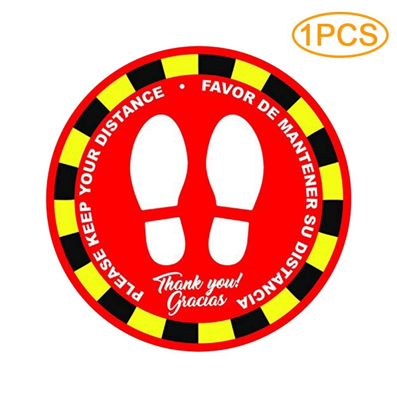 Sociale Distantiëren Auto Indoor Grond Sticker Veiligheid Vloer Teken Marker Anti-Slip Commerciële Grade 11 "Ronde: A10